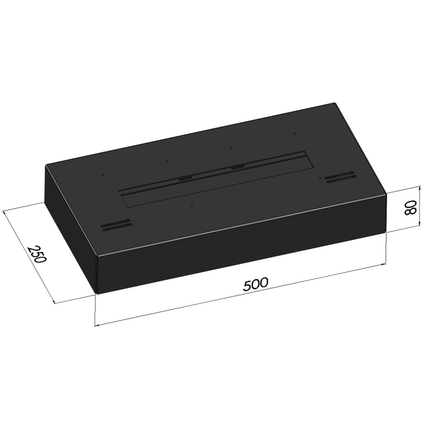 InFire - BIO takka 8x50 cm 3kW musta
