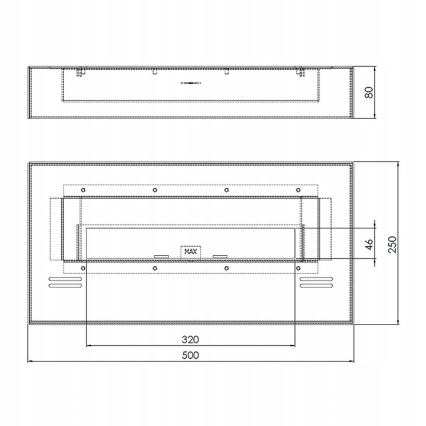 InFire - BIO takka 8x50 cm 3kW musta