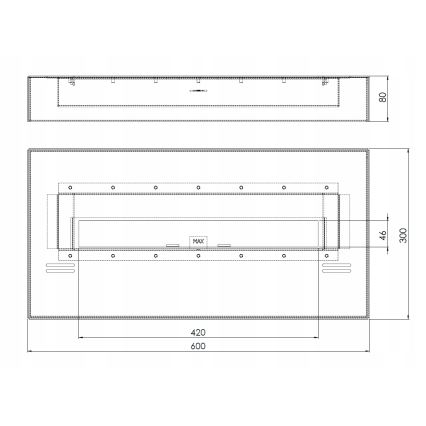 InFire - BIO takka 8x60 cm 3kW musta