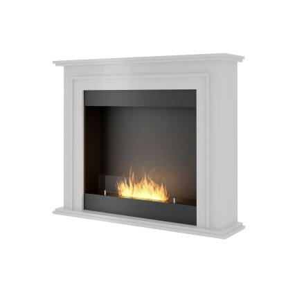 InFire - BIO takka 90x112,5 cm 3kW valkoinen
