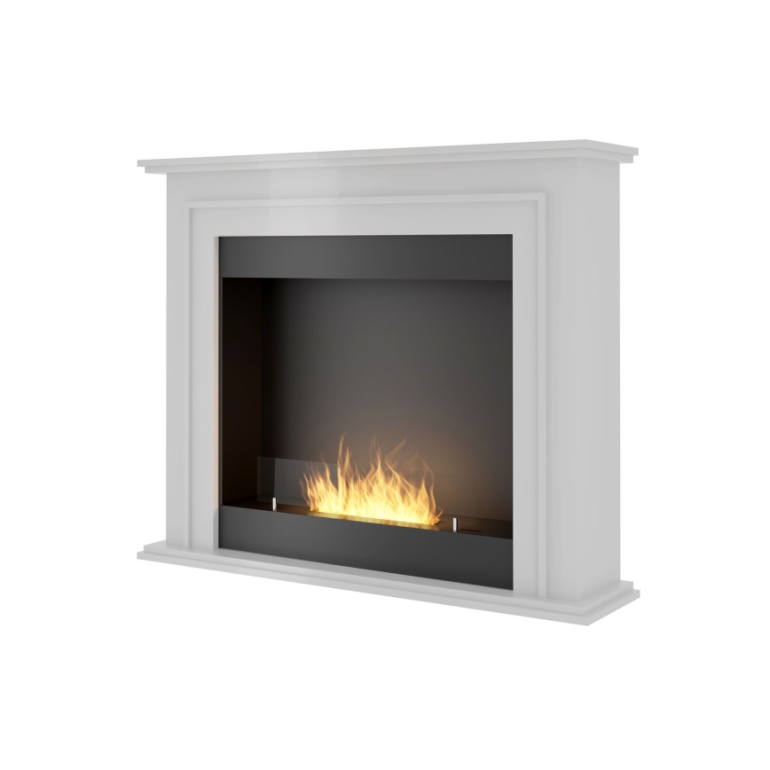 InFire - BIO takka 90x112,5 cm 3kW valkoinen