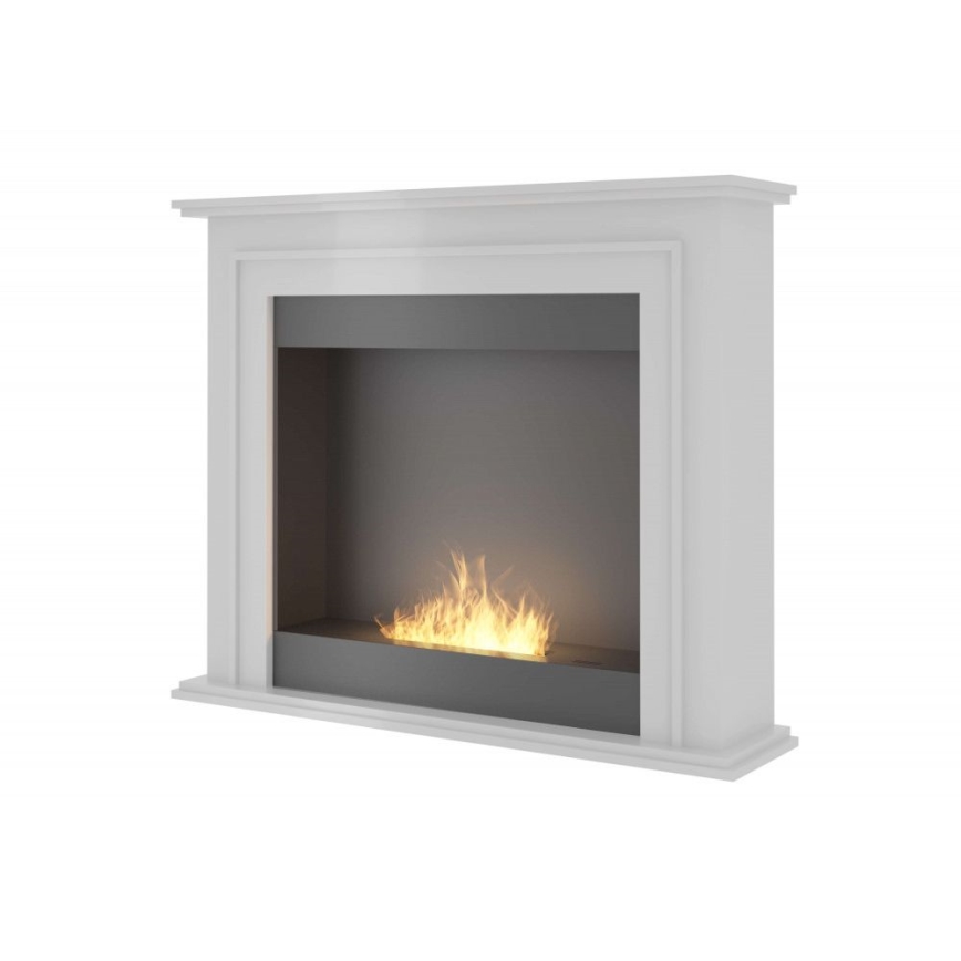 InFire - BIO takka 90x112,5 cm 3kW valkoinen
