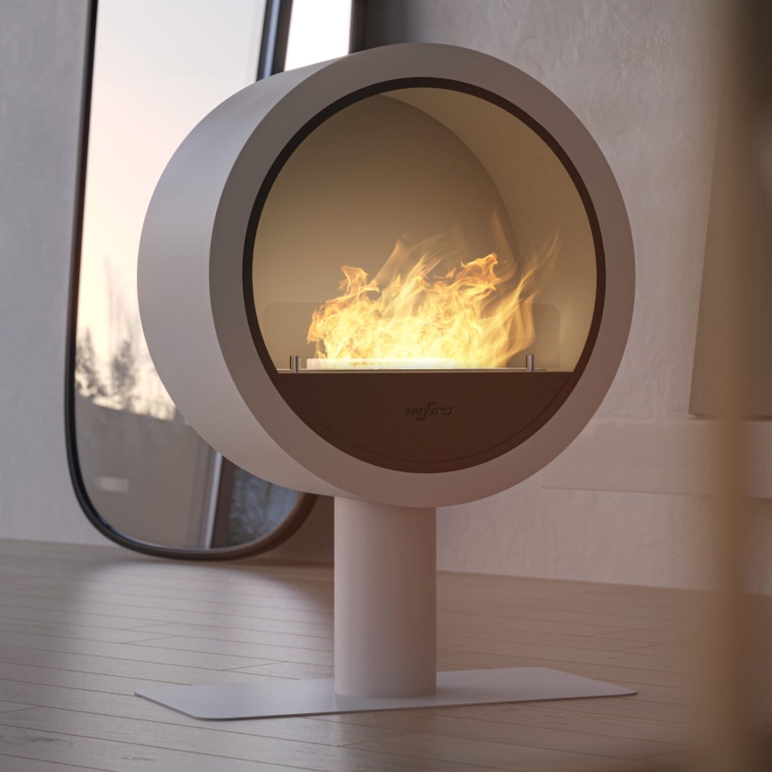 InFire - BIO takka d. 72,5 cm 3kW valkoinen
