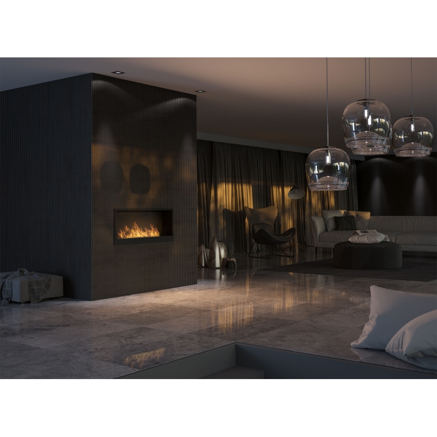 InFire - Built-in BIO takka 120x50 cm 3kW musta