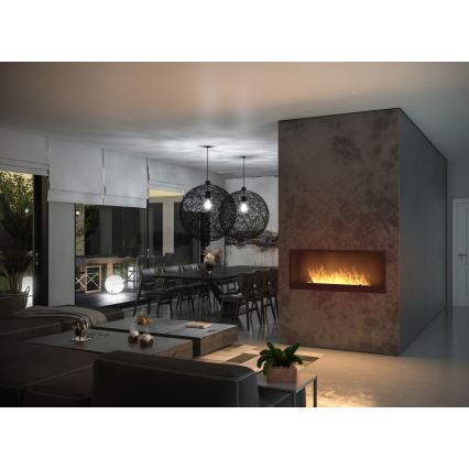 InFire - Built-in BIO takka 120x50 cm 3kW musta
