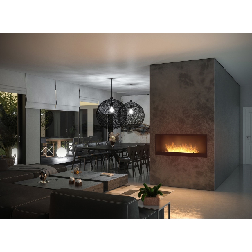 InFire - Built-in BIO takka 120x50 cm 3kW musta
