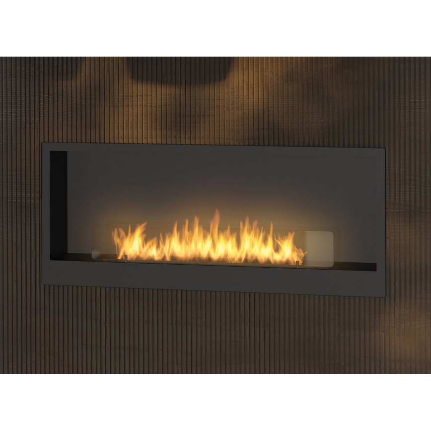 InFire - Built-in BIO takka 120x50 cm 3kW musta