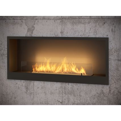 InFire - Built-in BIO takka 120x50 cm 3kW musta
