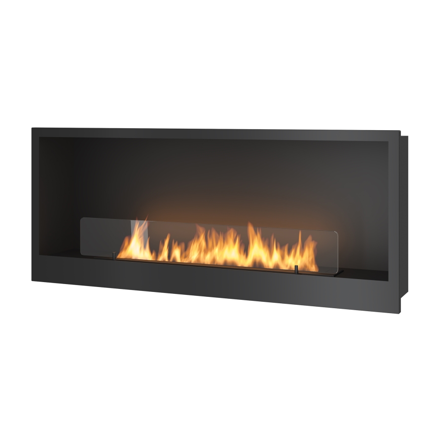 InFire - Built-in BIO takka 120x50 cm 3kW musta