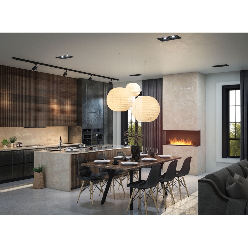 InFire - Built-in BIO takka 120x50 cm 3kW musta
