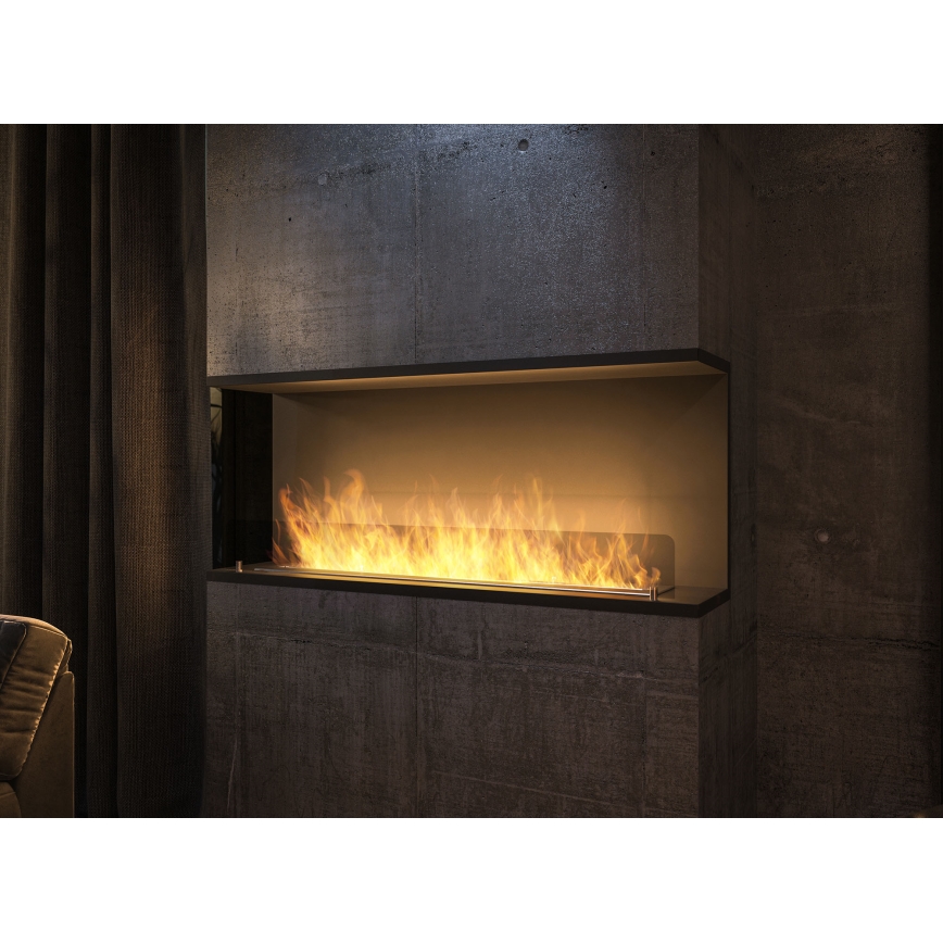 InFire - Built-in BIO takka 120x50 cm 3kW musta