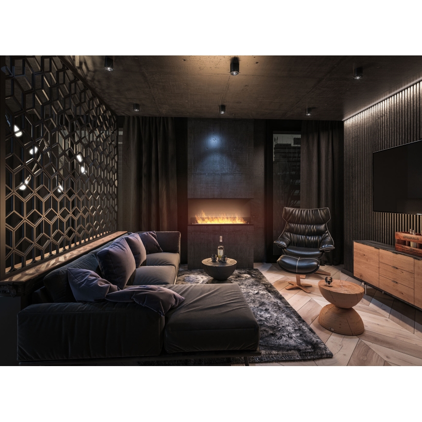 InFire - Built-in BIO takka 120x50 cm 3kW musta