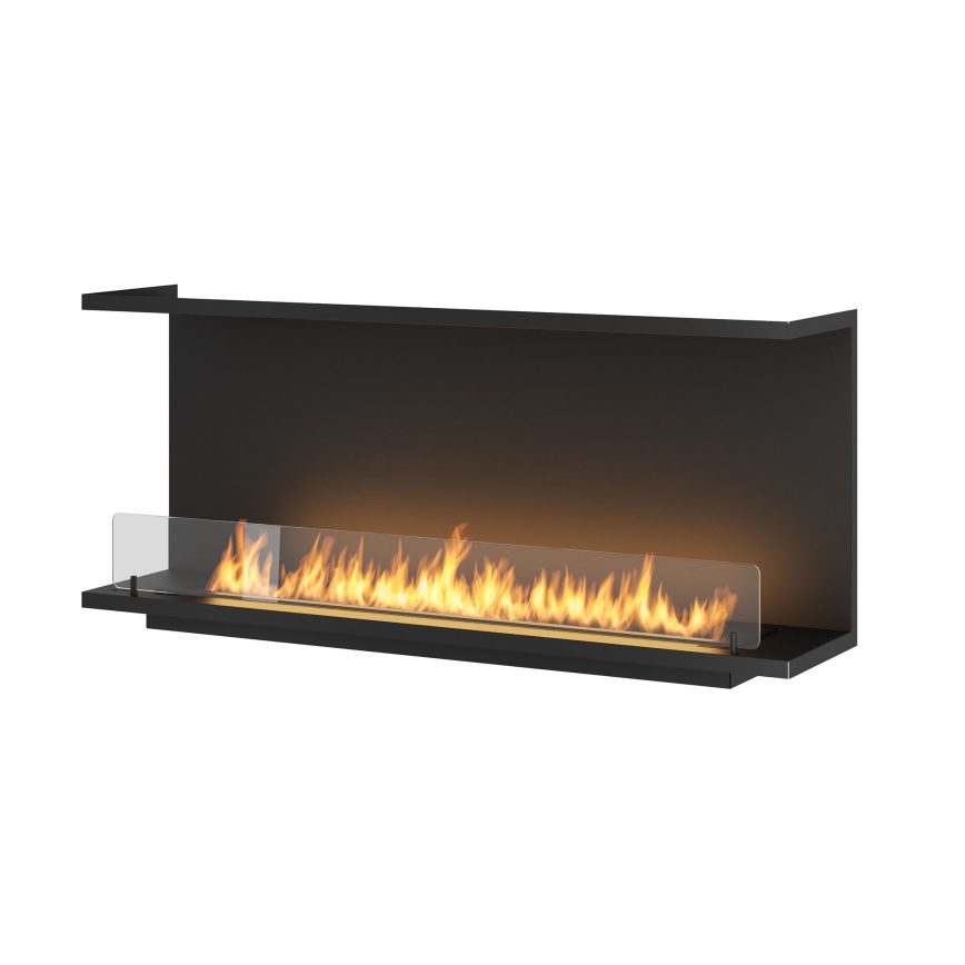 InFire - Built-in BIO takka 120x50 cm 3kW musta
