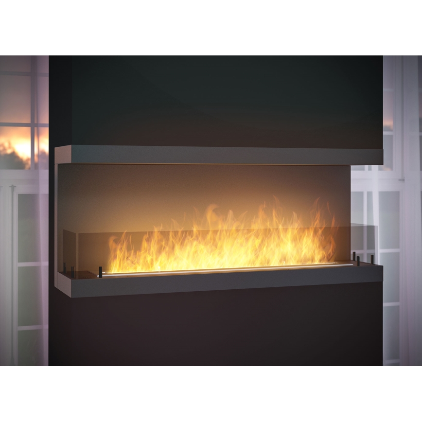 InFire - Built-in BIO takka 120x50 cm 5kW musta