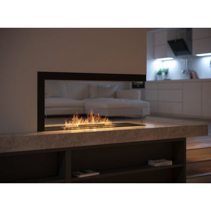 InFire - Kulma BIO takka 100x50 cm 3kW kaksipuolinen