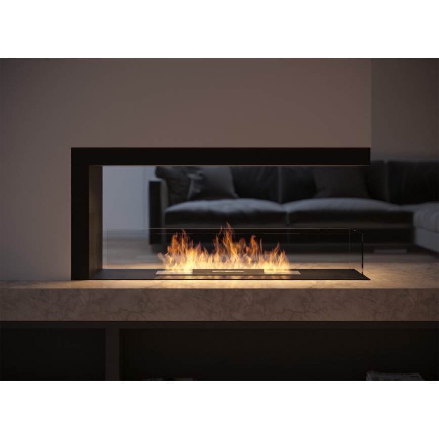 InFire - Kulma BIO takka 100x50 cm 3kW kaksipuolinen