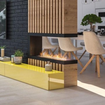InFire - Kulma BIO takka 100x50 cm 3kW kaksipuolinen