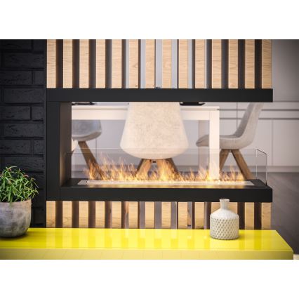 InFire - Kulma BIO takka 100x50 cm 3kW kaksipuolinen