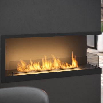 InFire - Kulma BIO takka 110x45 cm 3kW musta