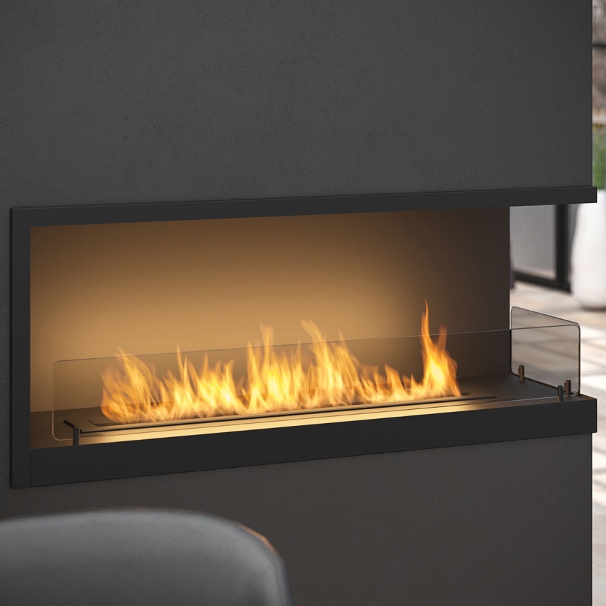 InFire - Kulma BIO takka 110x45 cm 3kW musta