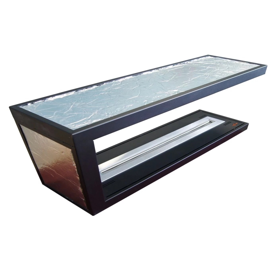 InFire - Kulma BIO takka 120x50 cm 3kW molemminpuolinen