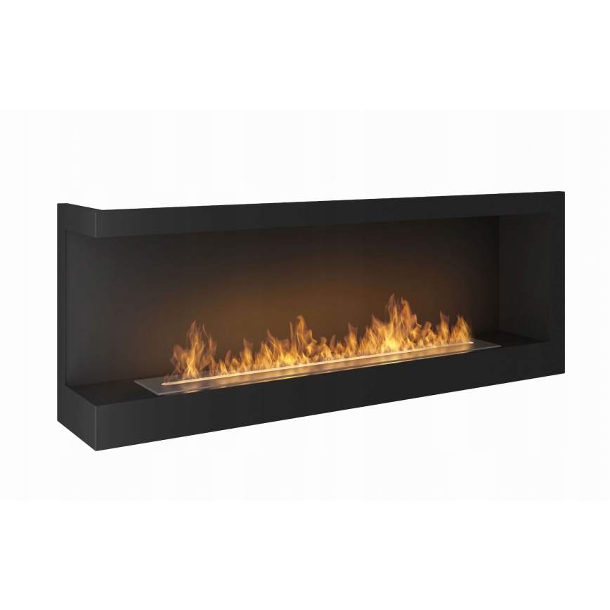 InFire - Kulma BIO takka 45x120 cm 3kW musta