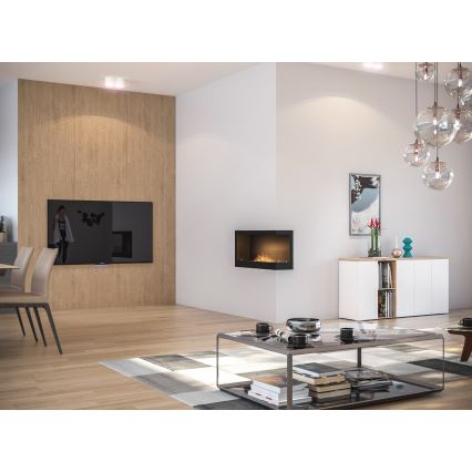 InFire - Kulma BIO takka 45x90 cm 3kW musta