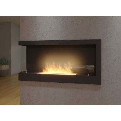 InFire - Kulma BIO takka 45x90 cm 3kW musta