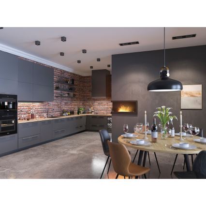 InFire - Kulma BIO takka 45x90 cm 3kW musta