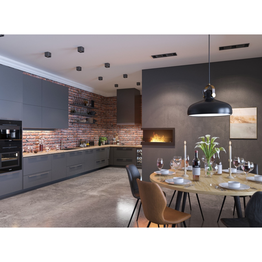 InFire - Kulma BIO takka 45x90 cm 3kW musta