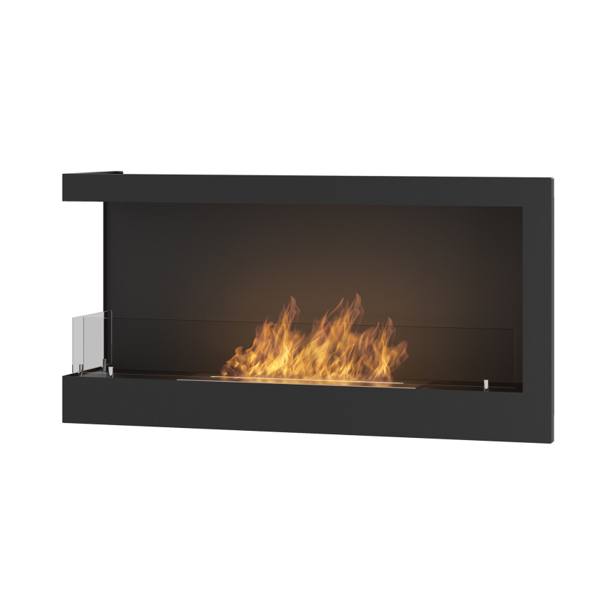 InFire - Kulma BIO takka 45x90 cm 3kW musta