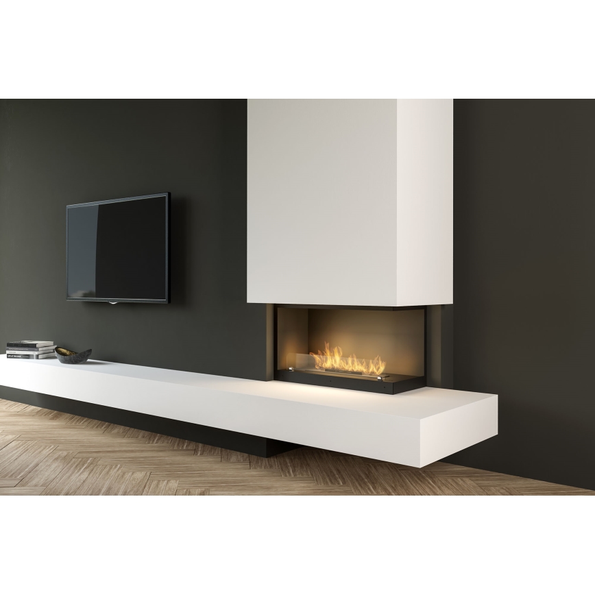 InFire - Kulma BIO takka 80x45 cm 3,5kW musta