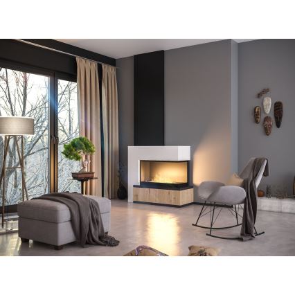 InFire - Kulma BIO takka 80x45 cm 3,5kW musta