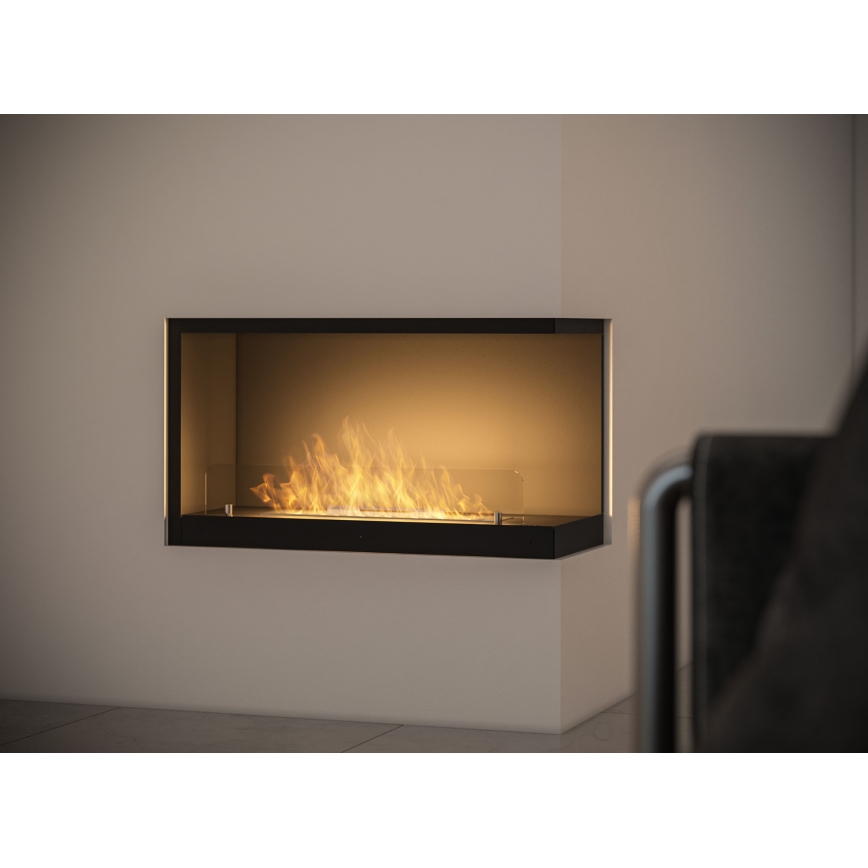 InFire - Kulma BIO takka 80x45 cm 3,5kW musta