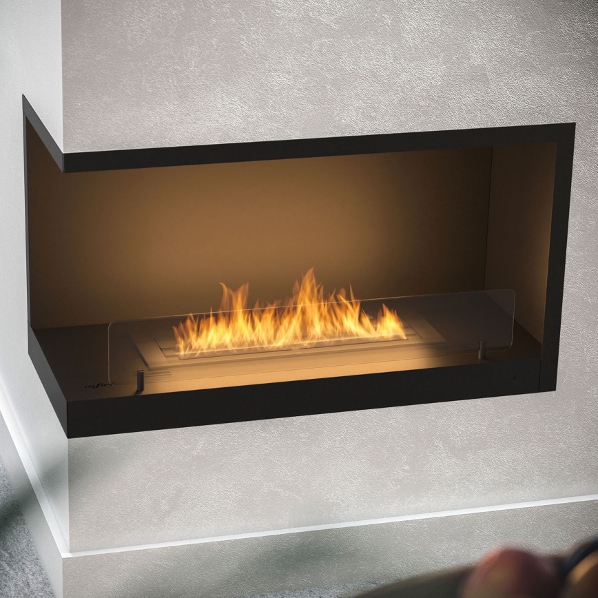 InFire - Kulma BIO takka 80x45 cm 3kW musta