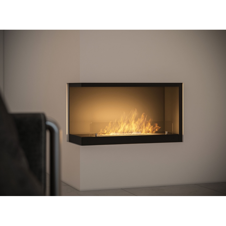 InFire - Kulma BIO takka 80x45 cm 3kW musta