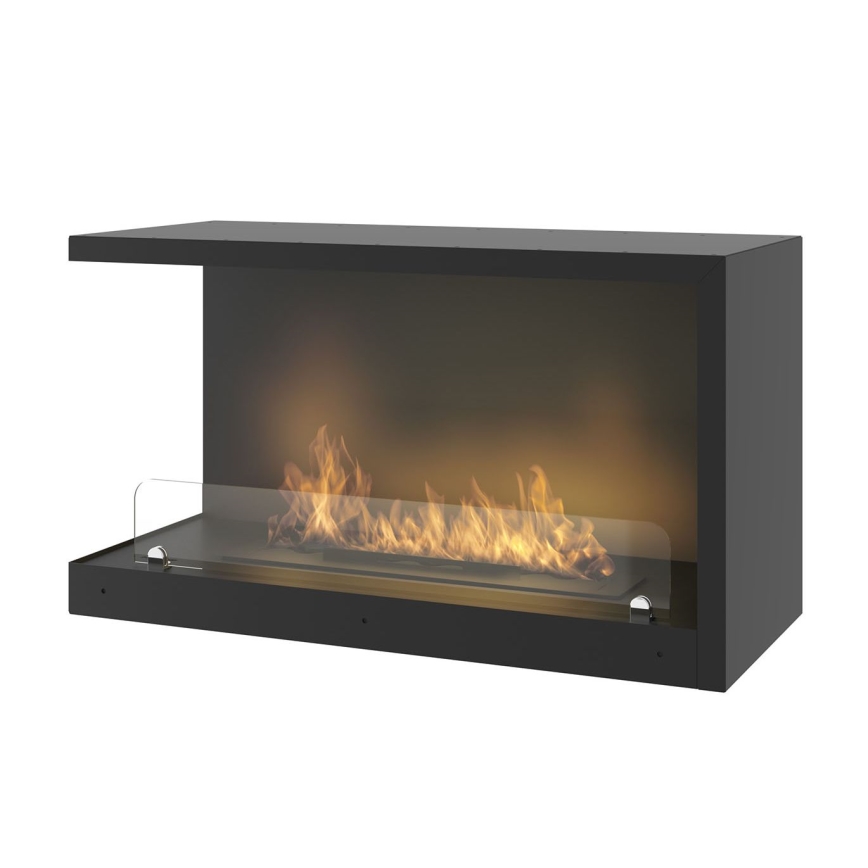 InFire - Kulma BIO takka 80x45 cm 3kW musta