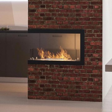 InFire - Kulma BIO takka 80x50 cm 3kW kaksipuolinen