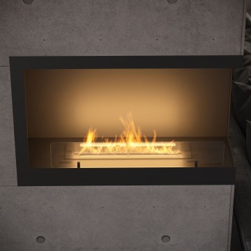 InFire - Kulma BIO takka 84x54 cm 3kW musta