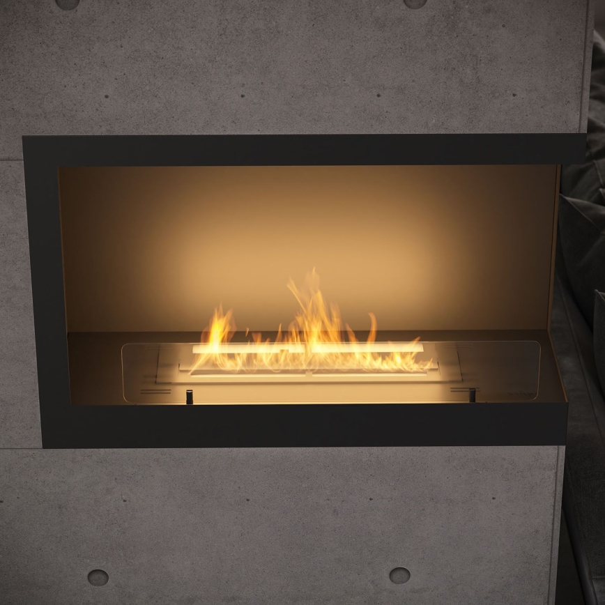 InFire - Kulma BIO takka 84x54 cm 3kW musta
