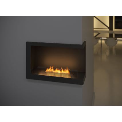 InFire - Kulma BIO takka 84x54 cm 3kW musta