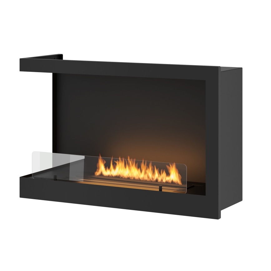 InFire - Kulma BIO takka 84x54 cm 3kW musta