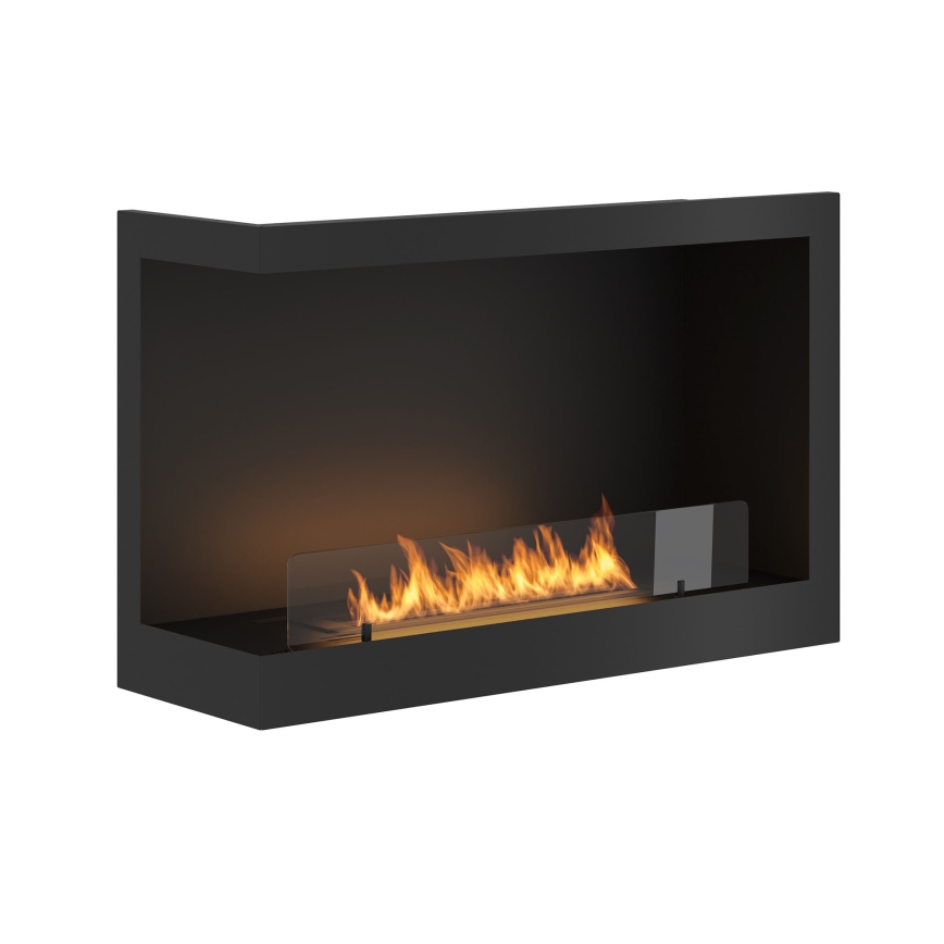 InFire - Kulma BIO takka 84x54 cm 3kW musta