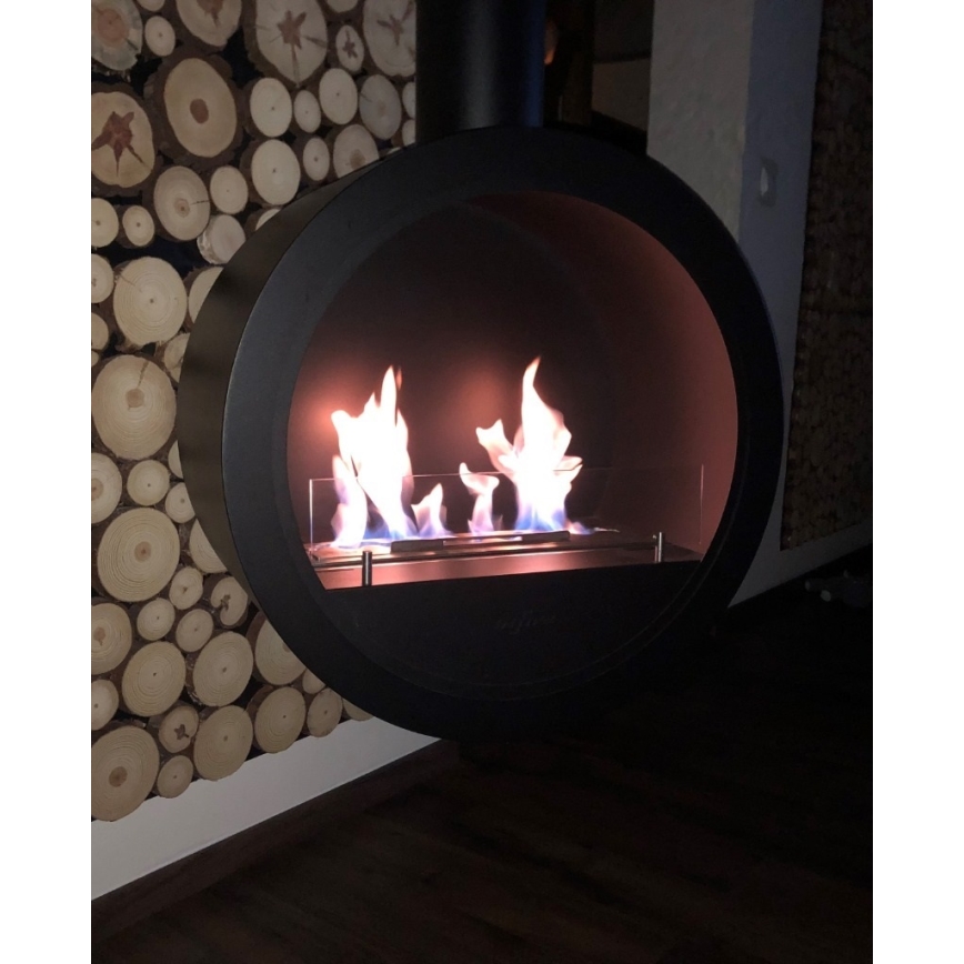 InFire - Riippuva BIO takka d. 70 cm 3kW musta