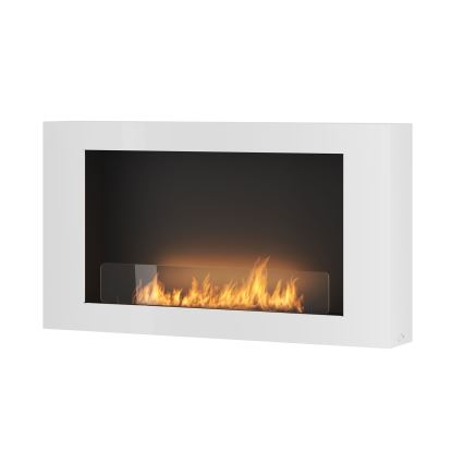 InFire - Seinä BIO takka 100x56 cm 3kW valkoinen