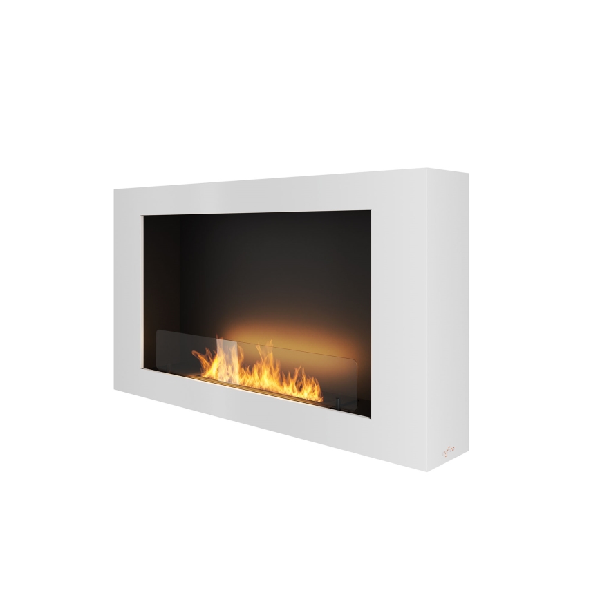 InFire - Seinä BIO takka 100x56 cm 3kW valkoinen