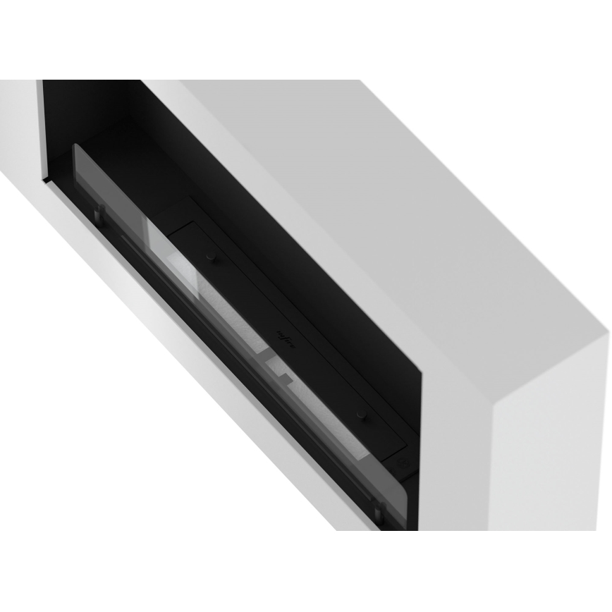 InFire - Seinä BIO takka 100x56 cm 3kW valkoinen