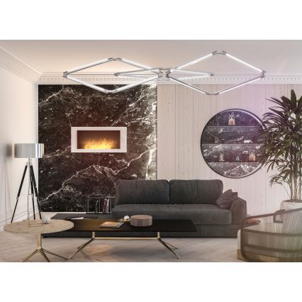 InFire - Seinä BIO takka 120x56 cm 3kW valkoinen