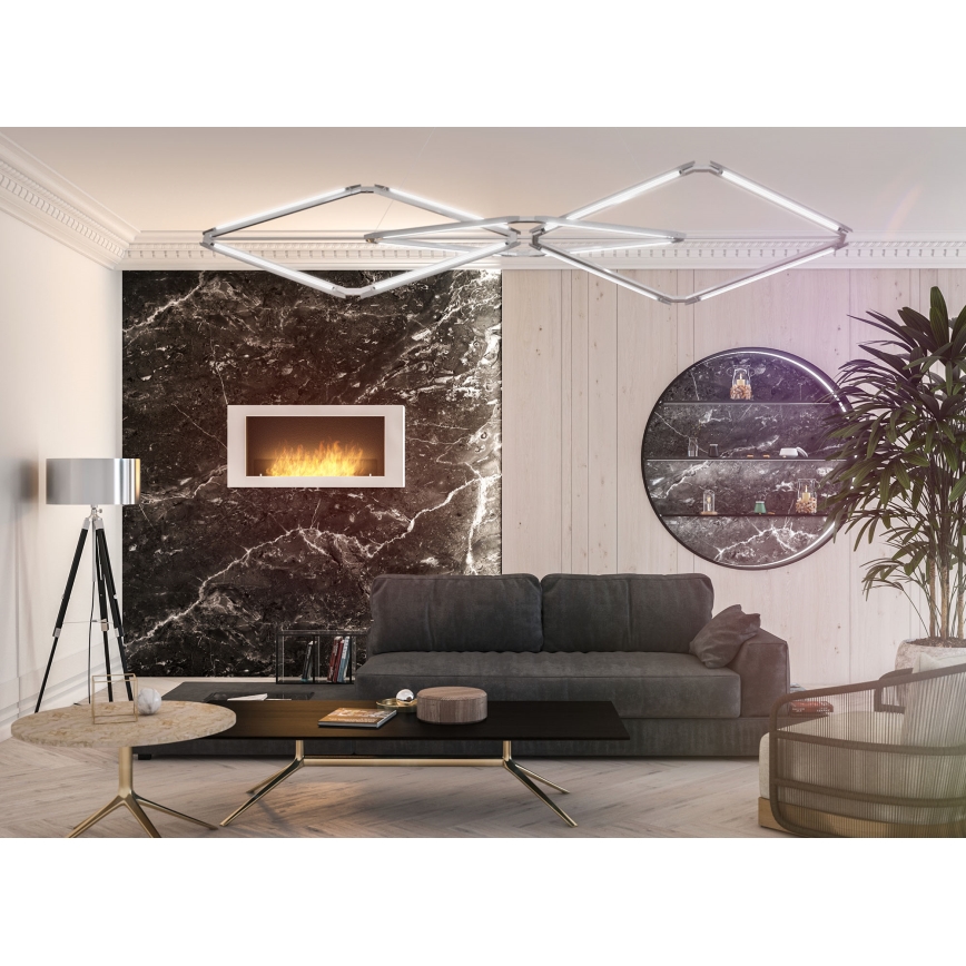 InFire - Seinä BIO takka 120x56 cm 3kW valkoinen