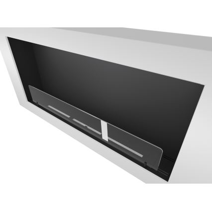 InFire - Seinä BIO takka 120x56 cm 3kW valkoinen